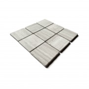 Classic White Wood Tumbled Mosaic 304 x 304