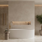 Willow 1800 Oval Freestanding Bath - Matte White