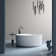 Willow 1500 Round Freestanding Bath - Gloss White