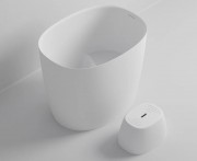 YASU SOAK BATH INCL STOOL - 1150X850X920 - MAT WH