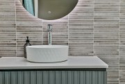 Designed by Emblazon Interior Design Studio. Tiled by Arc Tiling NZ