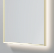AURA LED SENSOR DEMISTER MIRROR - ARCH - 450X900 - BRUSHED BRASS