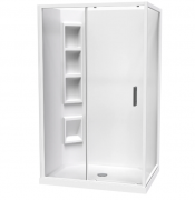 CEZANNE 900X1200 2 PANEL SLIDING DR RECT 2 SIDED 1200 DOOR MOULDED WHITE