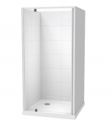 SIERRA 1000X1000 3 SIDE- TILED WALL- WHITE - CORNER WASTE