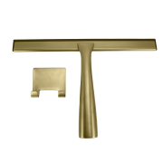 CODE SHOWER GLASS WIPER & HOLDER - BRUSHED BRASS