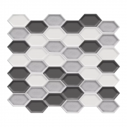 Elongated Hexagons Bronze Mosaic 331x290