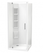MILLENNIUM 900X900 2 SIDED MOULDED WHITE - CORNER WASTE