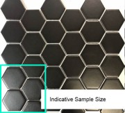 Mosaix Hexagonal Black Matt (50mm) 325 X 282