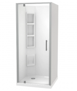 MILLENNIUM 900X900 3 SIDED MOULDED LEFT HAND SATIN - CORNER WASTE
