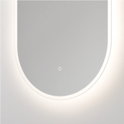 SOLACE LED BUTTON DEMISTER MIRROR - OVAL - 500X1050MM