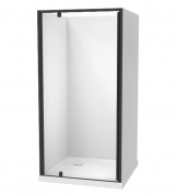 SIERRA 1000X1000 3 SIDED FLAT BLACK - CORNER WASTE