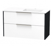 NIKAU GROVE 1000 CENTRE BOWL DOUBLE DRAWER WALL ULTRA GLOSS WHITE/COLOUR