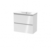 PINNACLE SLIM 750 DOUBLE DRAWER WALL ULTRA GLOSS WHITE