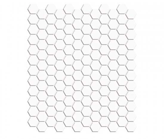 Hexagonal White Matt 23mm