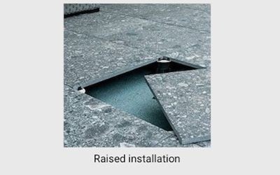 Installation on raised surface guide