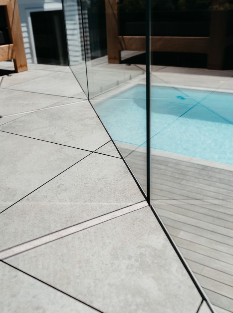 Clearline Glass Balustrade with hidden gutter Clearline Glass Balustrade with hidden gutter