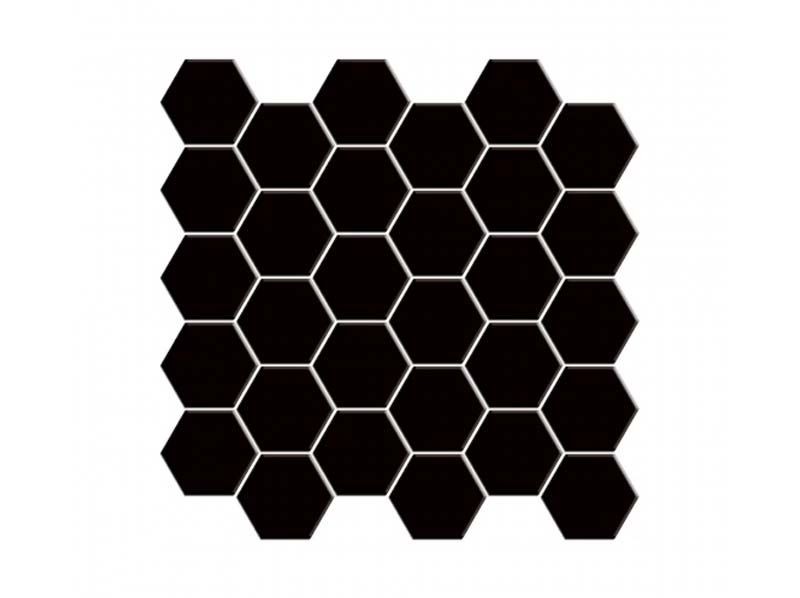 MOSAIX HEXAGONAL BLACK MATT (50MM) 325 X 282