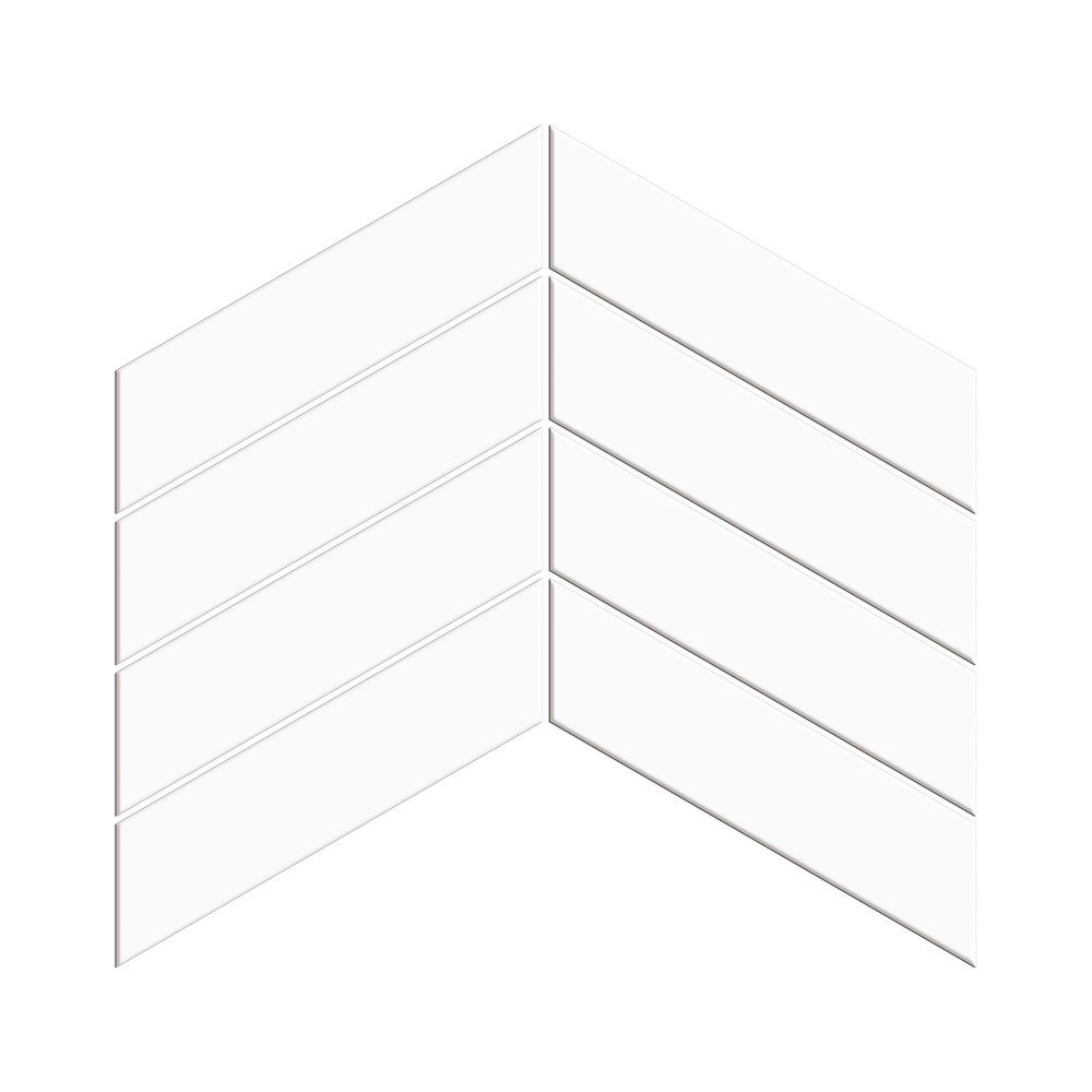 Mosaix Chevron White 318x224mm